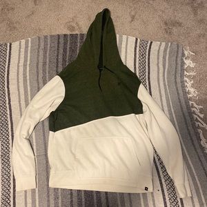 Hurley Green + White Colorblock Hoodie